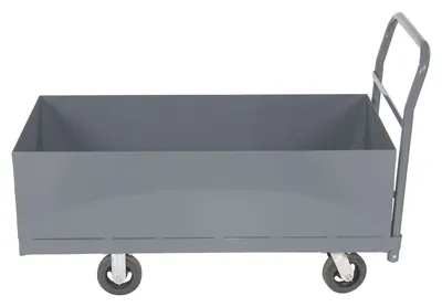Vestil DBPT-2448-12 deep box steel platform truck shown from an alternate angle