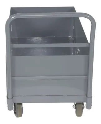 Vestil DBPT-2448-12 deep box steel platform truck shown from an alternate angle