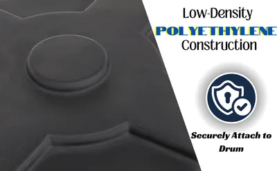 Vestil DC-P-30-BK drum cover feature highlights