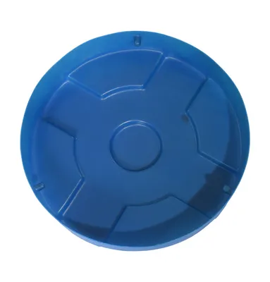 Vestil DC-P-30-BU drum cover shown from an alternate angle