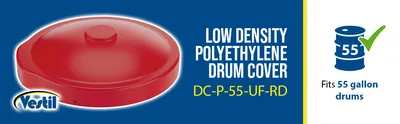 Vestil DC-P-55-CAN-UF-BK recycling lid feature highlights