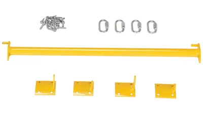 Vestil DCBB-B-KIT dock chain bollard barrier system shown from an alternate angle