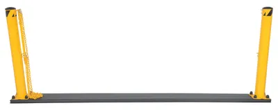 Vestil DCBB-B-KIT dock chain bollard barrier system shown from an alternate angle