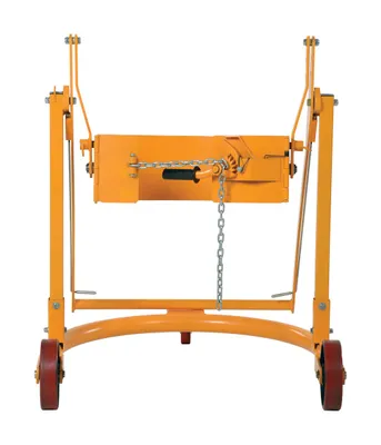 Vestil DCR-110-55 manual drum carrier rotator shown from an alternate angle