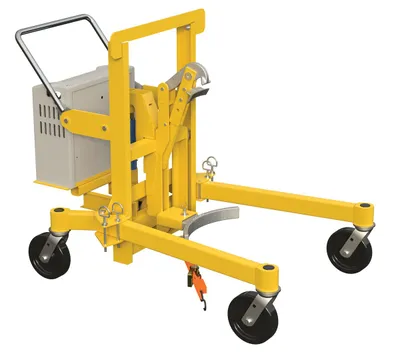 Vestil Steel Economical DC Drum Transporter 55 Gallon 1500 Lb. Capacity Yellow