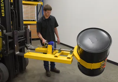 Vestil DCR-RAR-12 drum carrier right angle shown from an alternate angle