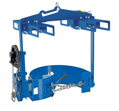Vestil DCT-75-4WFP hoist mounted drum carrier rotator