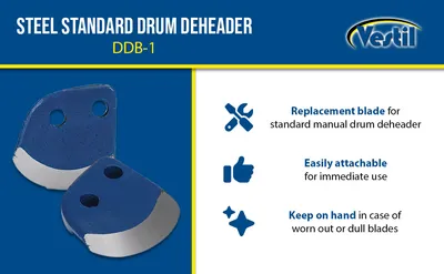 Vestil DDB-1 manual drum deheader feature highlights