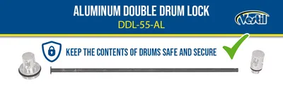 Vestil DDL-55-AL double drum lock feature highlights
