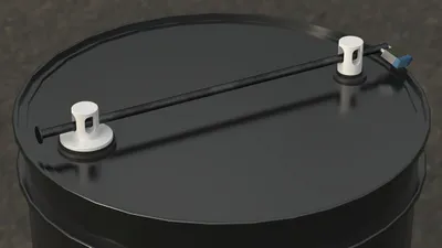 Vestil DDL-55-P double drum lock shown from an alternate angle