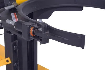 Vestil DGPS-55-SCL fork mounted drum gripper w digital scale shown from an alternate angle