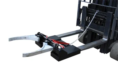Vestil DGS-AG spring grip fork mounted drum gripper shown from an alternate angle