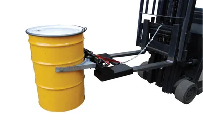 Vestil DGS-AG spring grip fork mounted drum gripper shown from an alternate angle