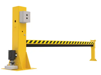 Vestil DJG-100-10 dock barricade shown from an alternate angle