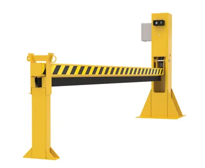 Vestil DJG-100-10 dock barricade shown from an alternate angle