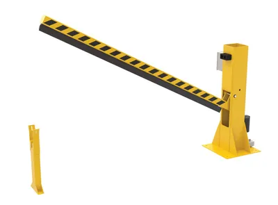 Vestil DJG-100 dock barricade shown from an alternate angle