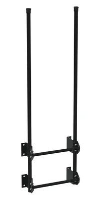 Vestil Steel Walk Through Dock Ladder 2 Step 300 Lb. Capacity Black