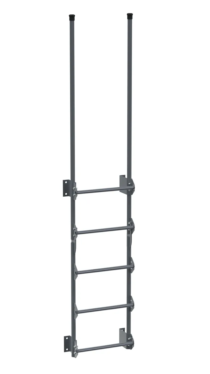 Vestil DKL-5-GYSG walk-thru style dock ladder