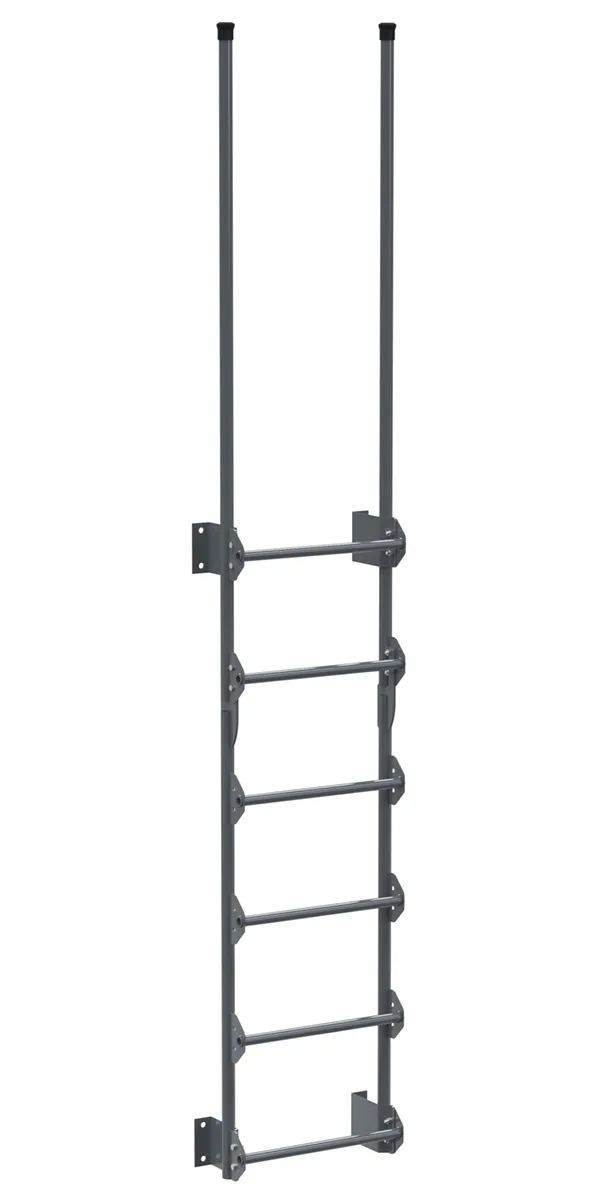 Vestil DKL-6-GYSG walk-thru style dock ladder