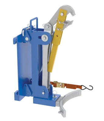 Vestil DLH-CL2-1 carriage-mounted drum lifter shown from an alternate angle
