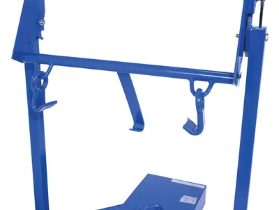 Vestil DM-550 drum lifter palletizer shown from an alternate angle