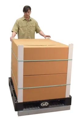 Vestil DOL-3642-8T aluminum pallet dollie shown from an alternate angle
