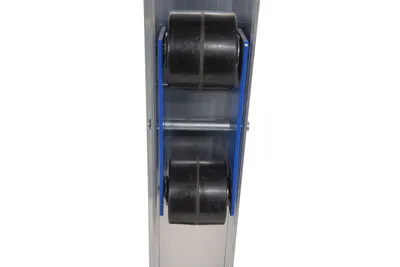 Vestil DOL-3648-8T aluminum pallet dollie shown from an alternate angle