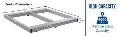 Vestil DOL-4248-6NT-FL aluminum pallet dollie feature highlights