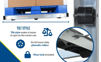 Vestil DOL-4848-6T-FL aluminum pallet dollie feature highlights