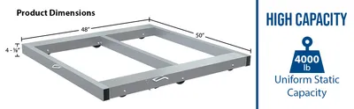 Vestil DOL-4848-6T-FL aluminum pallet dollie feature highlights