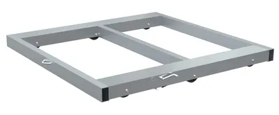 Vestil Aluminum Pallet Dolly With Tilt & Floor Lock 48 In. x 48 In. 4,000 Lb. Capacity Silver