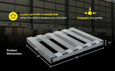 Vestil DOL-PT-4048-6NT aluminum pallet dollie feature highlights