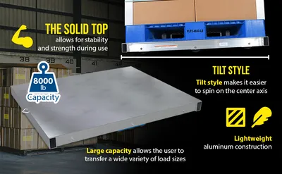 Vestil DOL-ST-4048-10T aluminum pallet dollie feature highlights