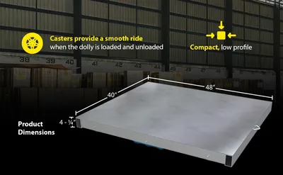 Vestil DOL-ST-4048-10T aluminum pallet dollie feature highlights