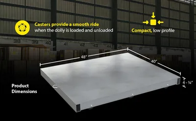 Vestil DOL-ST-4048-6NT aluminum pallet dollie feature highlights