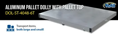 Vestil DOL-ST-4048-6T aluminum pallet dollie feature highlights