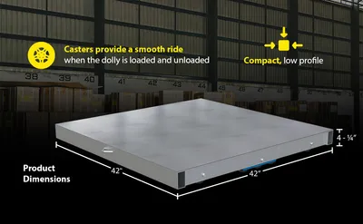 Vestil DOL-ST-4242-10T aluminum pallet dollie feature highlights