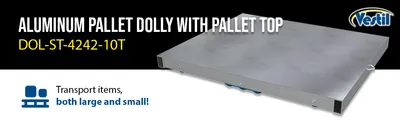 Vestil DOL-ST-4242-10T aluminum pallet dollie feature highlights