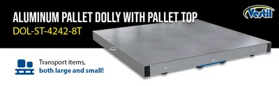 Vestil DOL-ST-4242-8T aluminum pallet dollie feature highlights