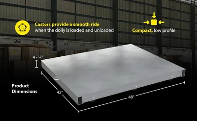 Vestil DOL-ST-4248-6NT aluminum pallet dollie feature highlights