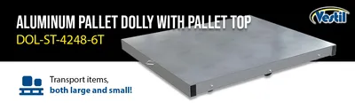 Vestil DOL-ST-4248-6T aluminum pallet dollie feature highlights
