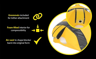 Vestil DRAFT-18-YL dock seal draft blocker feature highlights