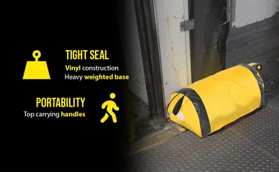Vestil DRAFT-24-YL dock seal draft blocker feature highlights