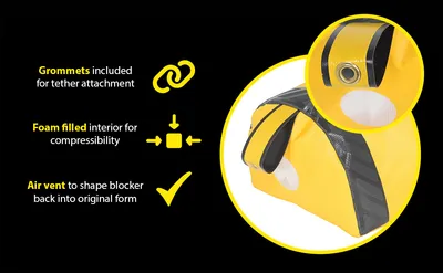 Vestil DRAFT-24-YL dock seal draft blocker feature highlights