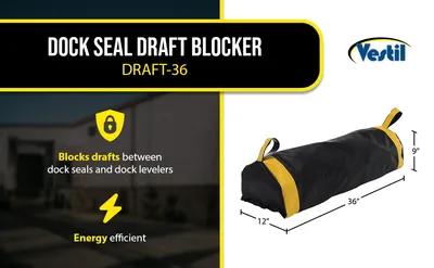 Vestil DRAFT-36 dock seal draft blocker feature highlights