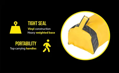 Vestil DRAFT-36-YL dock seal draft blocker feature highlights