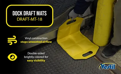 Vestil DRAFT-MT-18 dock draft mat feature highlights
