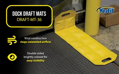 Vestil DRAFT-MT-36 dock draft mat feature highlights