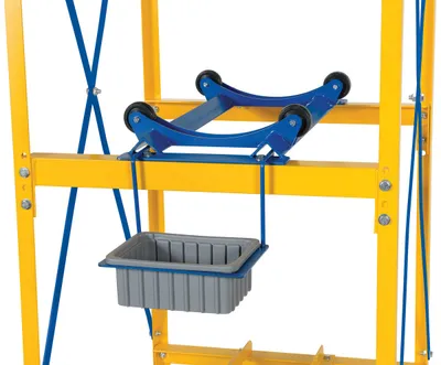Vestil DRK-1-3 horizontal drum storage rack shown from an alternate angle