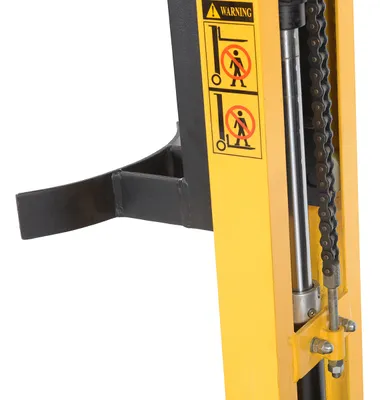 Vestil DRLT-CB-54-MDPL counter balanced drum stacker shown from an alternate angle